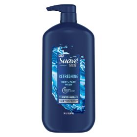 Suave Men Face & Body Wash;  Refreshing;  30 oz