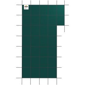 VEVOR Inground Pool Safety Cover, 20 x 38 ft Rectangular Winter Pool Cover with Right Step, Triple Stitched, High Strength Mesh PP Material