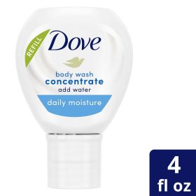 Dove Body Wash Concentrate Refill Daily Moisture Refill for use with Dove reusable bottle for Instantly Soft Skin and Lasting Nourishment 4 fl oz