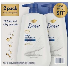 Dove Deep Moisture Renewing Body Wash 30.6 Fluid Ounce (Pack of 2)