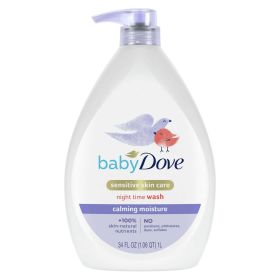 Baby Dove Sensitive Skin Body Wash Calming Moisture Hypoallergenic & Tear-Free, 34 oz