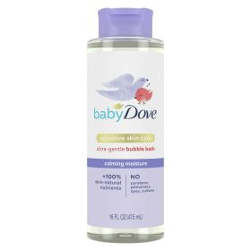 Baby Dove Bubble Bath Calming Moisture Newborn Sensitive Skin Hypoallergenic, 16 oz