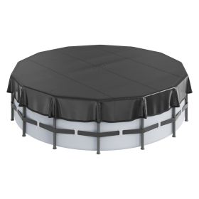 VEVOR 15 Ft Round Pool Cover, Solar Covers for Above Ground Pools, Safety Pool Cover with Drawstring Design, PVC Summer Pool Cover