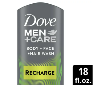 Dove Men+Care 3 in 1 Recharge Post-Workout Liquid Body Wash with Menthol For Men;  18 oz