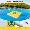 VEVOR Inflatable Dock Floating Platform, 8 x 8 ft, 3-5 Person Capacity, 6 inches Thick, Swim Dock with Hand Pump, Electric Air Pump & Storage Bag, Dro