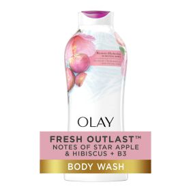 Olay Fresh Outlast Body Wash, Star Apple & Hibiscus, 22 fl oz (Brand: Olay)